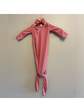 Copper Pearl Newborn Sleeper & Bow Headband Matching Pink